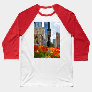 Flowers in the City Baseball T-Shirt